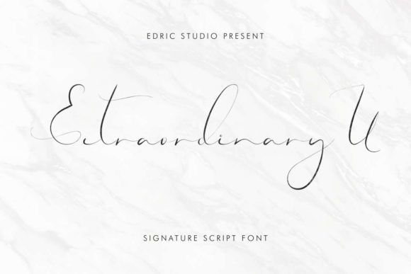 Extraordinary U: A Dainty Handwritten Font for Makers