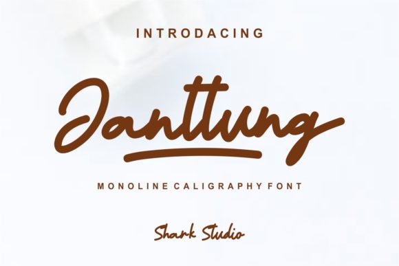 Janttung: A Natural Monoline Script Font for Editorial Design