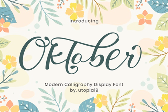 Oktober: A Romantic Script Font for Web Design