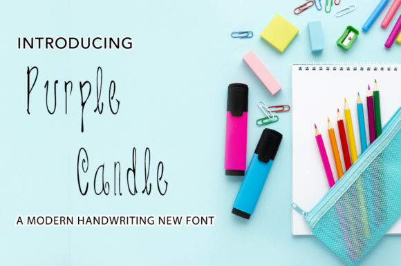 Purple Candle: A Handwritten Font for Campaigns