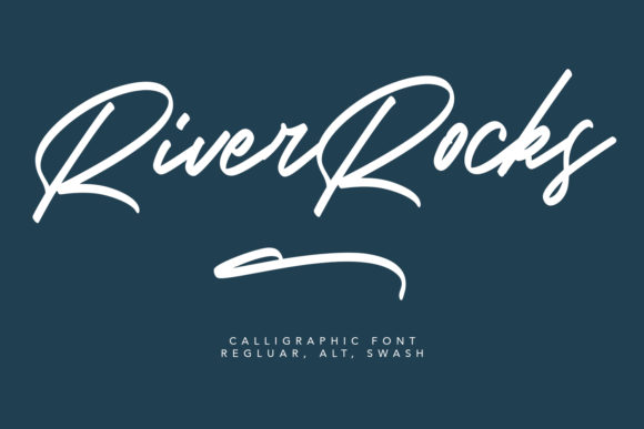 River Rocks: A Bold Handwritten Font for Makers