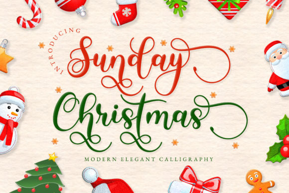 Sunday Christmas: A Handwritten Font for Digital Design